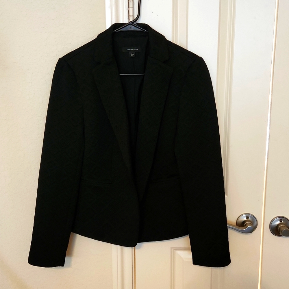 Ann Taylor Black Women's Blazer Blazers & Suit Jackets